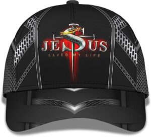 Nails Cross With Crown Of Thorn Jesus Saved My Life Baseball Cap Hat  Trucker Classic Hats Gift
