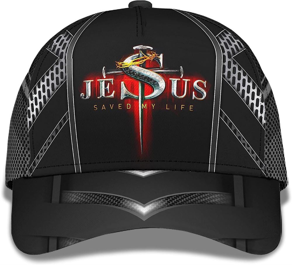 Nails Cross With Crown Of Thorn Jesus Saved My Life Baseball Cap Hat Trucker Classic Hats Gift Nails Cross With Crown Of Thorn Jesus Saved My Life Baseball Cap Hat Trucker Classic Hats Gift
