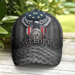 US Eagle Baseball Cap For Welder Metalic Style, Christian Baseball Cap, Jesus Hat Trucker Classic Hats Gift