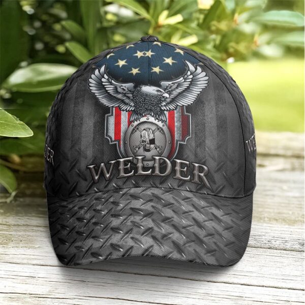 US Eagle Baseball Cap For Welder Metalic Style, Christian Baseball Cap, Jesus Hat Trucker Classic Hats Gift