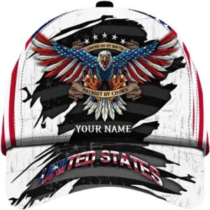 U.S Patriotic Eagle Custom Name Baseball Cap, Christian, Jesus Hat Trucker Classic Hats Gift