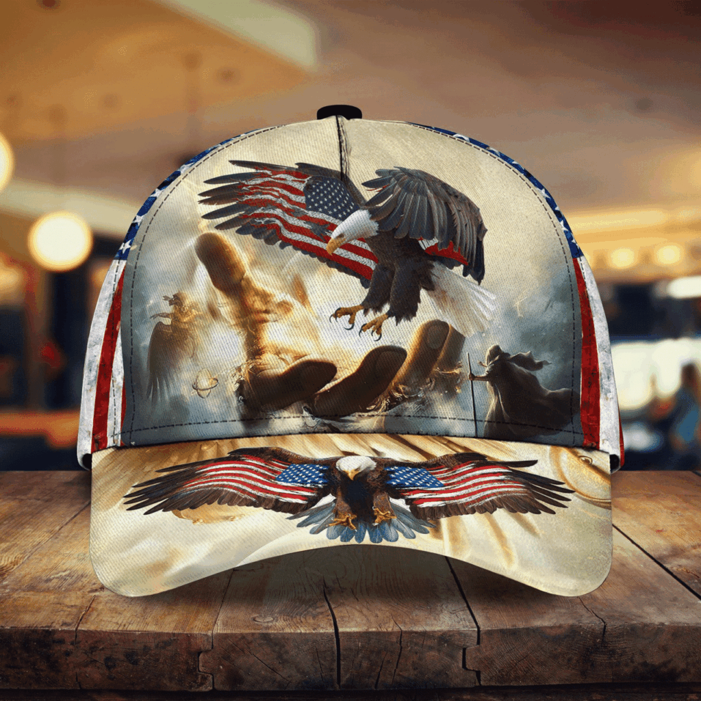 Premium Unique Jesus Eagle Cap Trucker Classic Hats Gift Premium Unique Jesus Eagle Cap Trucker Classic Hats Gift
