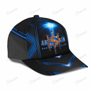 Adeenyc – Jesus Cross Blue Saved My Life Classic Cap Baseball Hat Trucker Classic Hats Gift 3