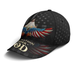 One Nation Under God America Eagle Baseball Cap, Christian, Jesus Hat Trucker Classic Hats Gift 3