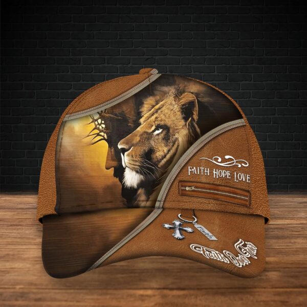 <span>Lion Of Judah Jesus Faith Over Fear Hat Faith Hope Love Christian Classic Cap Trucker Classic Hats Custom Hats Gifts For Men & Women</span>