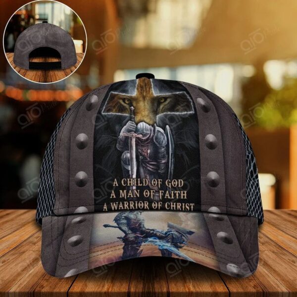 A Child of God A Man of faith 3D Cap , Warrior of God Jesus Cap Hat Trucker Classic Hats Gift