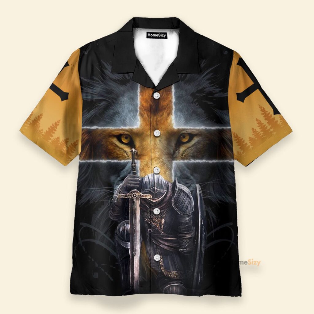God Jesus Lion Hawaiian Shirt: Child of God Man of Faith Warrior of Christ God Jesus Lion Hawaiian Shirt: Child of God Man of Faith Warrior of Christ