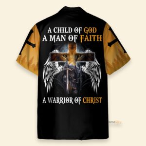 God Jesus Lion Hawaiian Shirt: Child of God Man of Faith Warrior of Christ 1