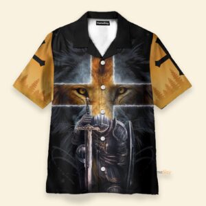 God Jesus Lion Hawaiian Shirt: Child of God Man of Faith Warrior of Christ