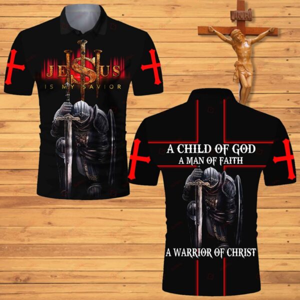 Christian Warrior Jesus Savior Short Sleeve Hawaiian Polo Shirt & Warm Zip Hoodie
