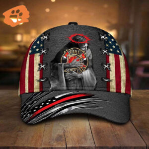 Adeenyc – Firefighter Jesus USA Flag Classic Cap Baseball Hat Trucker Classic Hats Gift