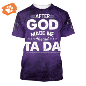 God-inspired Tada 3D T-Shirt - Perfect Gift for Christians and Jesus Fans