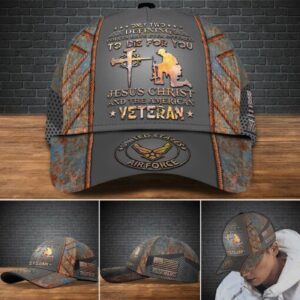 Air Force Veteran Cap, US Air Force Military Veteran Ranks Cap, Custom Cap Jesus Christ And The American Trucker Classic Hats Gift 3