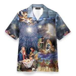 Christmas Day Hawaiian Shirt - Amazing Jesus Was Born Design
