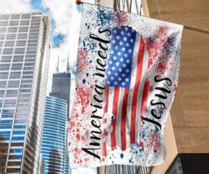 America Needs Jesus Flag Jesus Is King Christian Rustic Patriotic Decor Indoor Outdoor 7