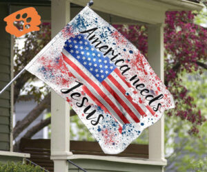 America Needs Jesus Flag Jesus Is King Christian Rustic Patriotic Decor Indoor Outdoor