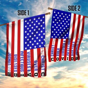 America Strong Jesus Christ Joshua 19 Flag - Patriotic Religious Banner 3