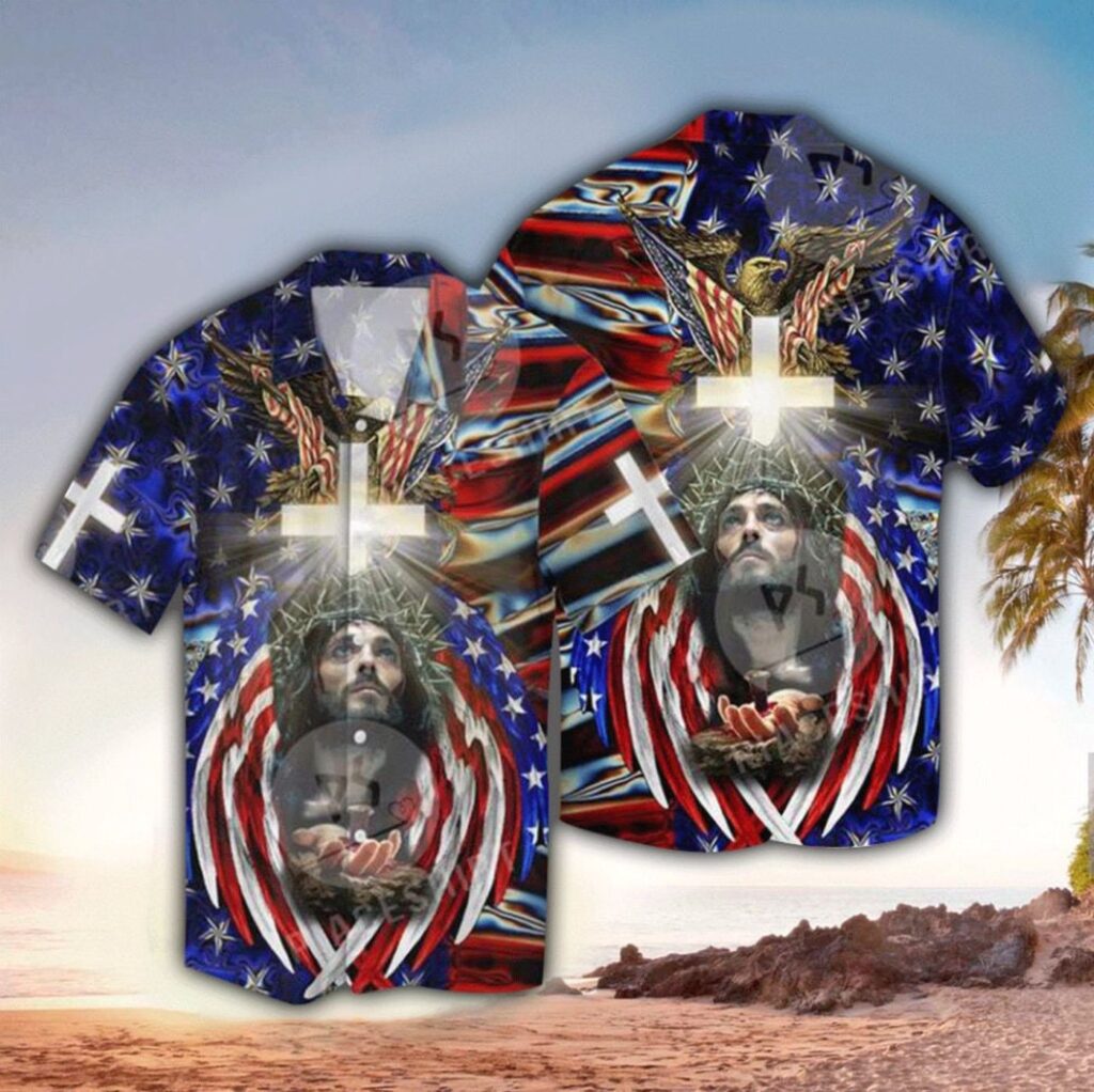 America Under God Jesus Hawaiian Shirt – Patriotic Christian Clothing