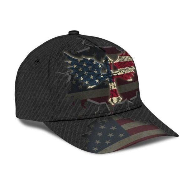 America Wing Classic Cap 3D, American Flag Cap, Strapback Cap, Unisex Hat, Jesus Cross Hat