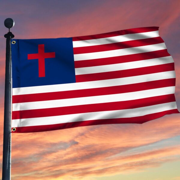American Christian Grommet Flag Jesus Christ Decoration