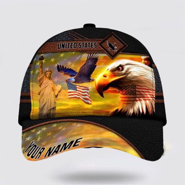 American Eagle Custom Name Baseball Cap, Christian, Jesus Hat Trucker Classic Hats Gift