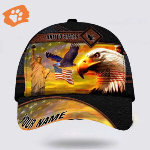 American Eagle Custom Name Baseball Cap, Christian, Jesus Hat Trucker Classic Hats Gift