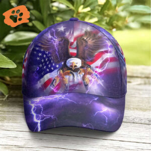 American Flag Bald Eagle Burst Blue Baseball Cap Patriotic Baseball Cap, Christian, Jesus Hat Trucker Classic Hats Gift