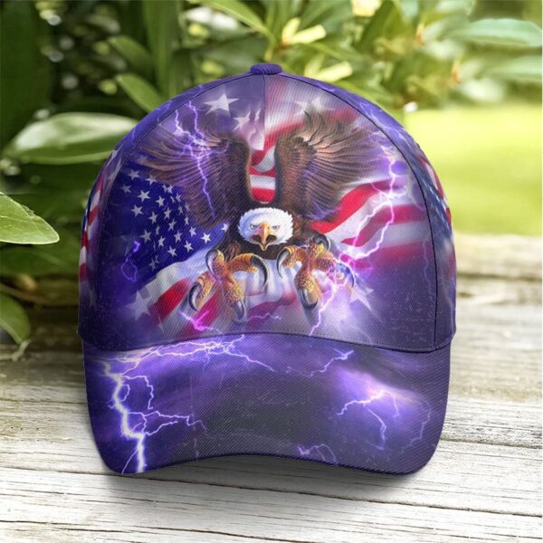 American Flag Bald Eagle Burst Blue Baseball Cap Patriotic Baseball Cap, Christian, Jesus Hat Trucker Classic Hats Gift