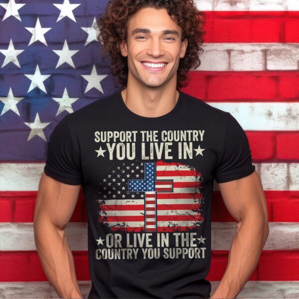 American Flag Jesus Cross Shirt – Patriotic Tee for Jesus Lovers & Country Supporters