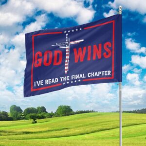 American Flag Jesus & God Wins Garden Flags - Patriotic Outdoor Decor Gifts 1
