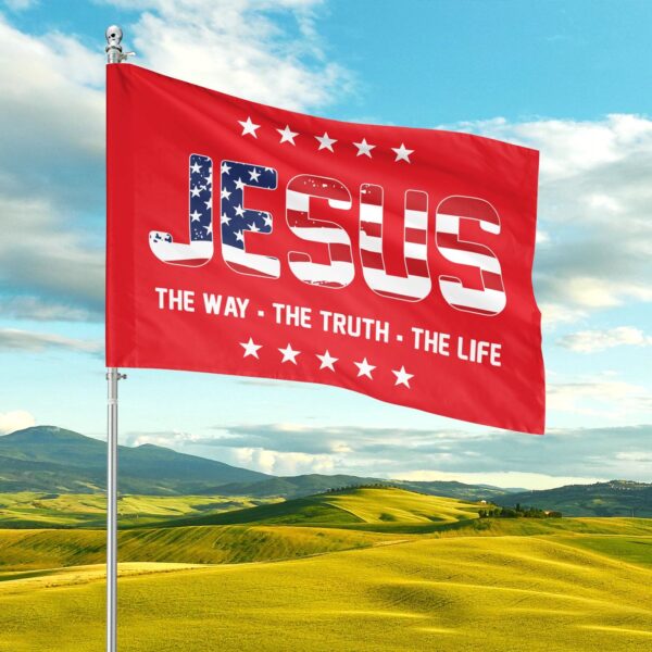 American Jesus House Flag: Patriotic Christian Home Decor & Gifts