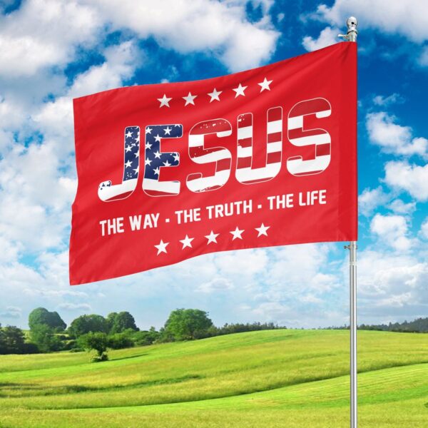 American Jesus House Flag: Patriotic Christian Home Decor & Gifts