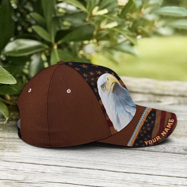 American Pride Eagle Leather Style Baseball Cap, Christian, Jesus Hat Trucker Classic Hats Gift