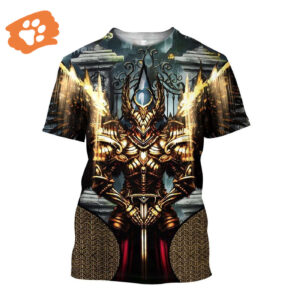 Angel Knights Templar Jesus All Over Print 3D T-Shirt - Perfect Christian Gift!