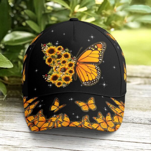 Baseball Cap For Butterflies Lovers Monarch Butterfly Design, Christian Baseball Cap, Jesus Hat Trucker Classic Hats Gift