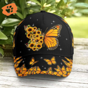 Baseball Cap For Butterflies Lovers Monarch Butterfly Design, Christian Baseball Cap, Jesus Hat Trucker Classic Hats Gift