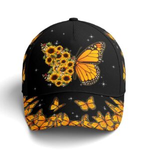 Baseball Cap For Butterflies Lovers Monarch Butterfly Design, Christian Baseball Cap, Jesus Hat Trucker Classic Hats Gift 3