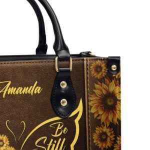 Personalized Leather Handbag with Psalm 46:10 - Christ Gifts for Religious Women 1