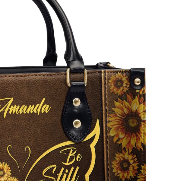 Personalized Leather Handbag with Psalm 46:10 – Christ Gifts for Religious Women