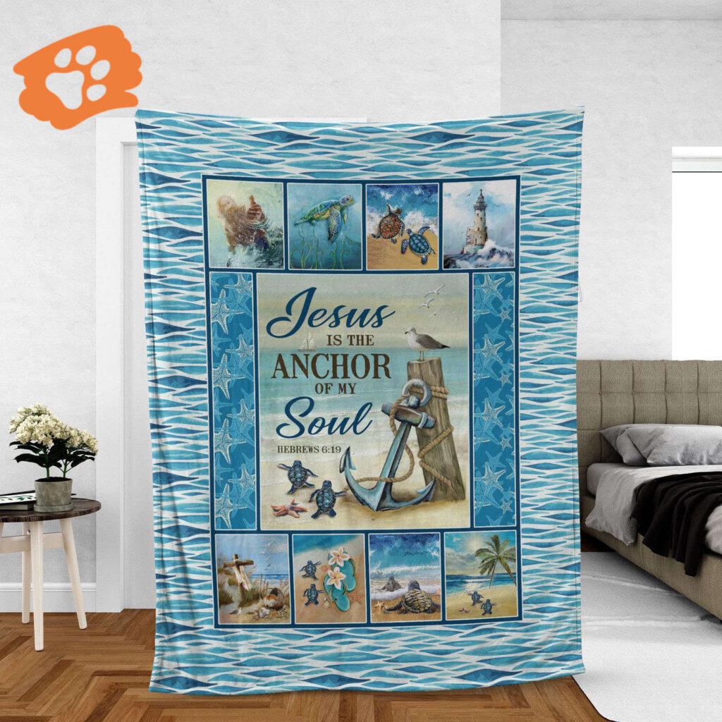 Jesus Is The Anchor Of My Soul Beach Blanket – Christian Faith Throw Ocean Inspirational Gift Jesus Is The Anchor Of My Soul Beach Blanket – Christian Faith Throw Ocean Inspirational Gift