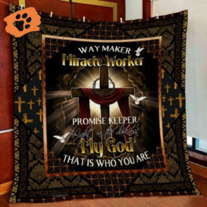Beautiful Jesus Cross Quilt Blanket