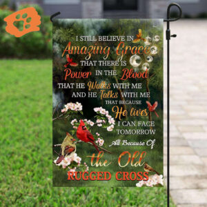 Because He Lives Jesus Cardinal Flag - Religious Outdoor Decor for Faithful Followers