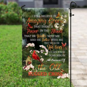 Because He Lives Jesus Cardinal Flag - Religious Outdoor Decor for Faithful Followers 1