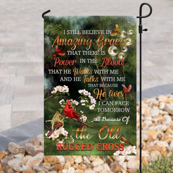 Because He Lives Jesus Cardinal Flag – Religious Outdoor Decor for Faithful Followers