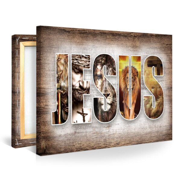 Believe In God – Jesus And Lion Canvas Jesus Gift