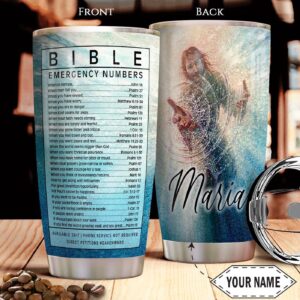 Bible Jesus Personalized Stainless Steel Tumbler - Jesus Lover Men Women