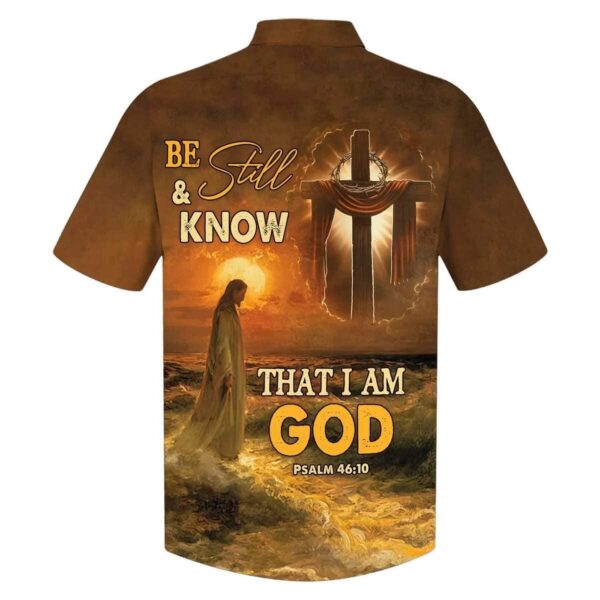 Be Still And Know: Christian Hawaiian Shirt for Men with Bible Verse & Jesus Cross – Perfect Gift for Christians