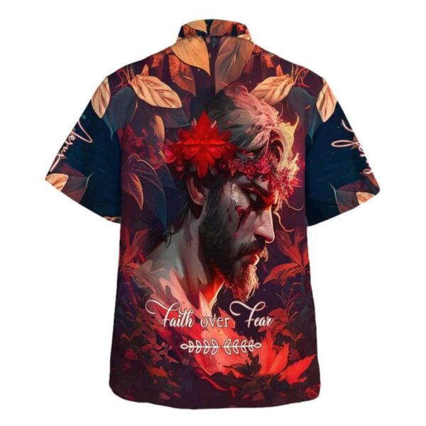 Faith Over Fear Jesus Hawaiian Shirt for Men Christian Gift Shirt