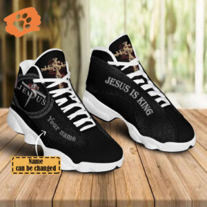 Black Jesus is King Cross custom name Air Jordan 13 Shoes Gift for Men Women