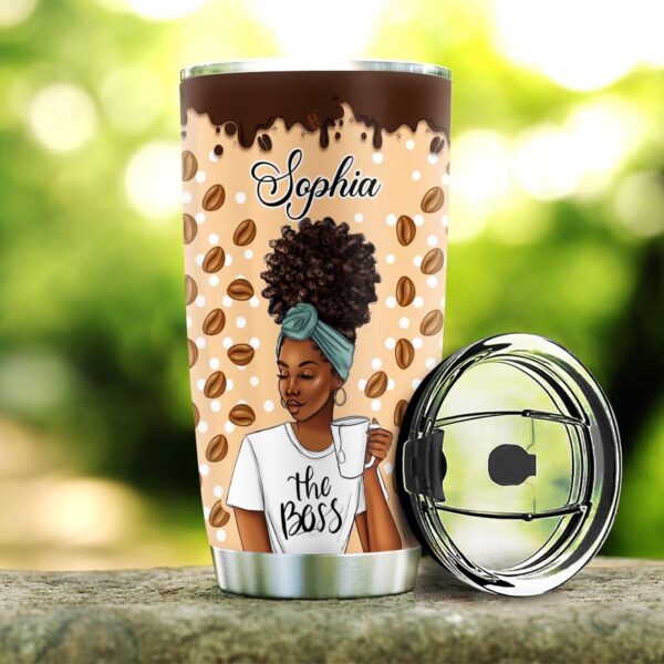 Black Woman Coffee Jesus BWM Personalized Stainless Steel Tumbler – Jesus Lover Men Women